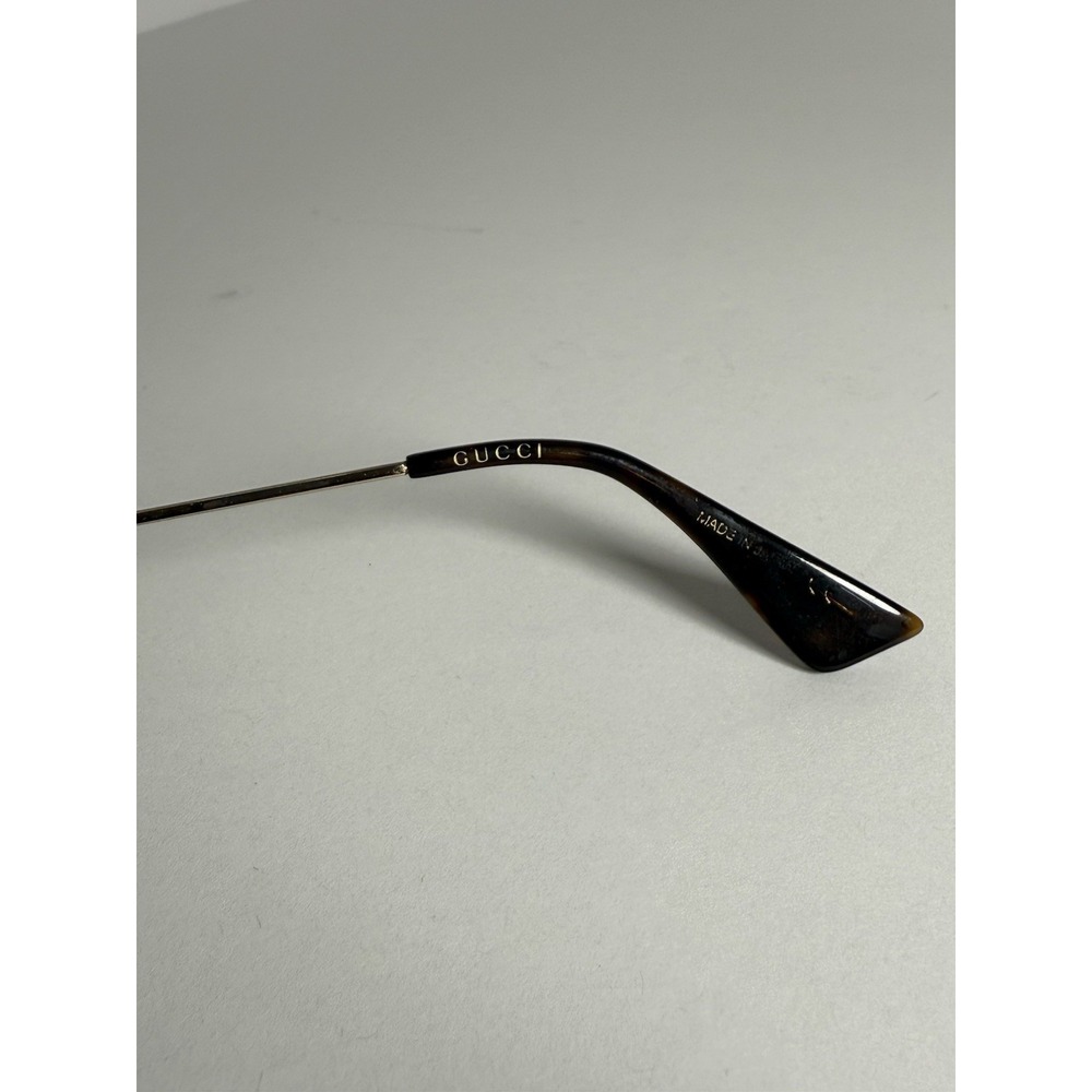 Gucci GG0061S Round Sunglasses Gold Green Red Gradient Lens 60mm Italy Bee - Picture 10 of 13